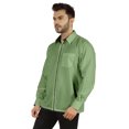 thumbnail image 4 of Bestman Solid Formal Shirt For Mens Button Down Shirt Front Patch Pocket Office Wear, 4 of 7