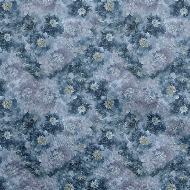 oneOone Cotton Jersey Blue Fabric Abstract Floral Sewing Craft Projects Fabric Prints By Yard 58 Inch Wide-3rb