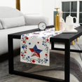 thumbnail image 3 of 4th of July Table Runner 72 Inches Long Cotton Linen Kitchen Dinner Table Runners,Independence Day Burlap Tablerunner for Dresser/Party/Wedding Freedom Stars Blue Red Memorial Patriotic Flag 14"x72", 3 of 6