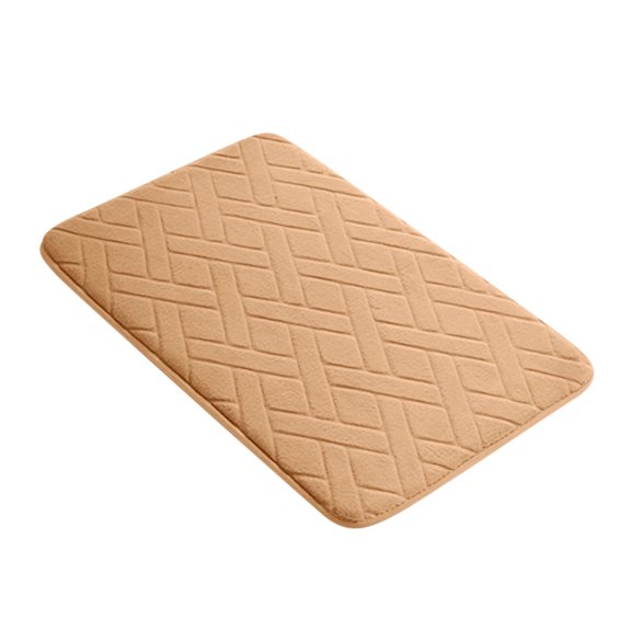 Fareti Thickened Slow Rebound Memory Foam Bathroom Mat, Super Absorbent Fleece Floor Rug with Non Slip Backing for Kitchen Shower, 15.75"x23.62"
