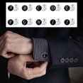 thumbnail image 2 of LYMAYTER Letter Cufflinks 1 Pair Men's Cufflinks - Letter Pattern, Electroplated, 2 of 7