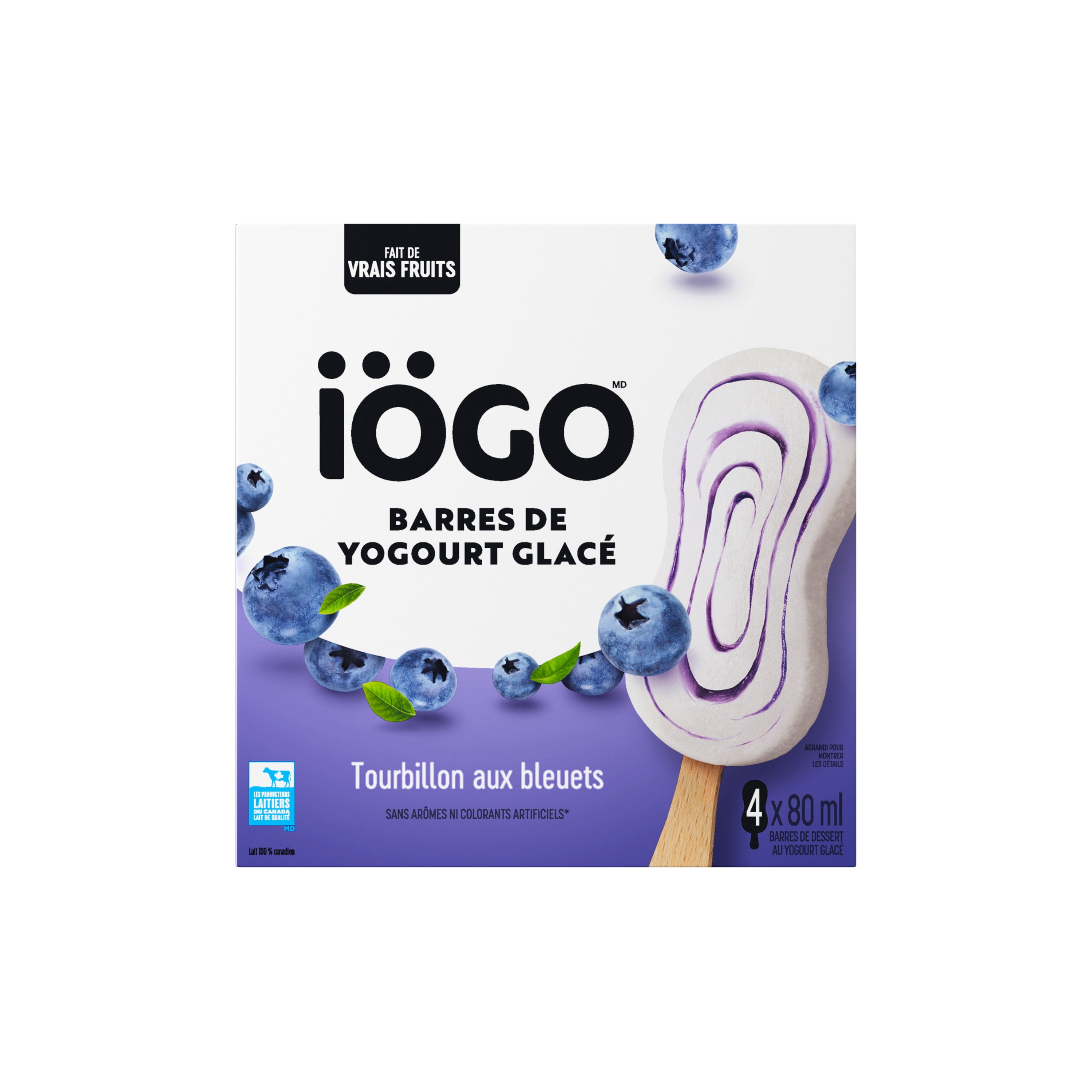 Blueberry&Yogurt　Rita　セット IOGO Frozen Yogurt Bars, Blueberry Swirl, Real Fruit & Dairy, 100