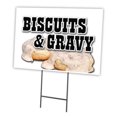 thumbnail image 1 of SignMission C-1216-DS-Biscuits & Gravy 12 x 16 in. Biscuits & Gravy Yard Sign & Stake, 1 of 1