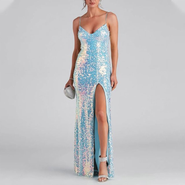 Uppada Robe à Col Rond pour Femmes, Couleur Unie, Robes d'Invitée de Mariage, Ceinture, Cocktail, Fête, Tenue de Travail, Coupe Ajustée, Robe Crayon, Robes Midi Décontractées, Liquidation en Liquidation