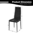 thumbnail image 2 of Gymax Set of 6 Dining Side Chair PVC High Back Metal Legs Kitchen Home Furniture Black, 2 of 7