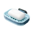 thumbnail image 1 of VogueV Wall-Mounted Suction Cup Soap Dish - Rustproof Bathroom Organizer Blue, 1 of 7