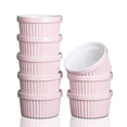 thumbnail image 3 of 8 Oz Ceramic Ramekins,Set of 8 Porcelain Creme Brulee Souffle Ramekins,Stackable Souffle Dishes for Baking, Pudding Custard Cups, Dipping Sauces, Dishwasher and Oven Safe, 3 of 7