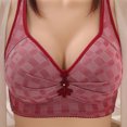 thumbnail image 2 of Birdeem Womens Non Steel Ring Style Printed Gathered Middle Button Breathable Underwear Daily Bra, 2 of 5