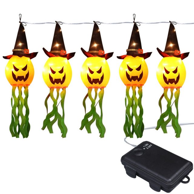 MesaSe Halloween Decor Halloween Party LED Light String Pumpkin Ghost Garland Festival Home Decor