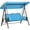 bleu, variante sur Outsunny Balançoire de Porche 3 Places, Chaise Balançoire d'Extérieur Robuste, Beige