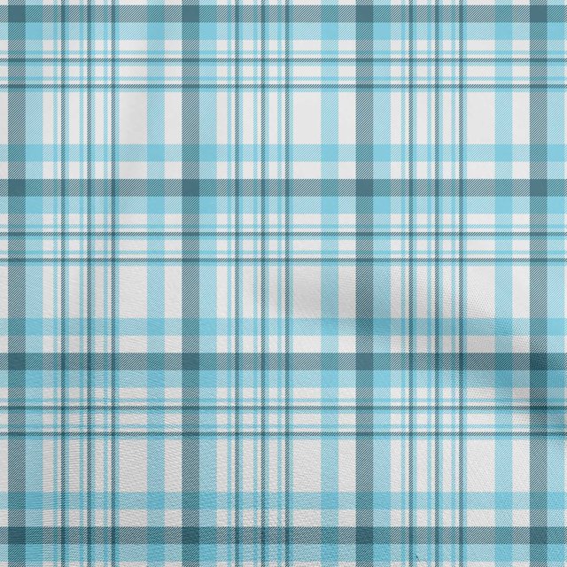 oneOone Georgette Viscose Light Blue Fabric Plaid Sewing Craft Projects Fabric Prints By Yard 42 Inch Wide