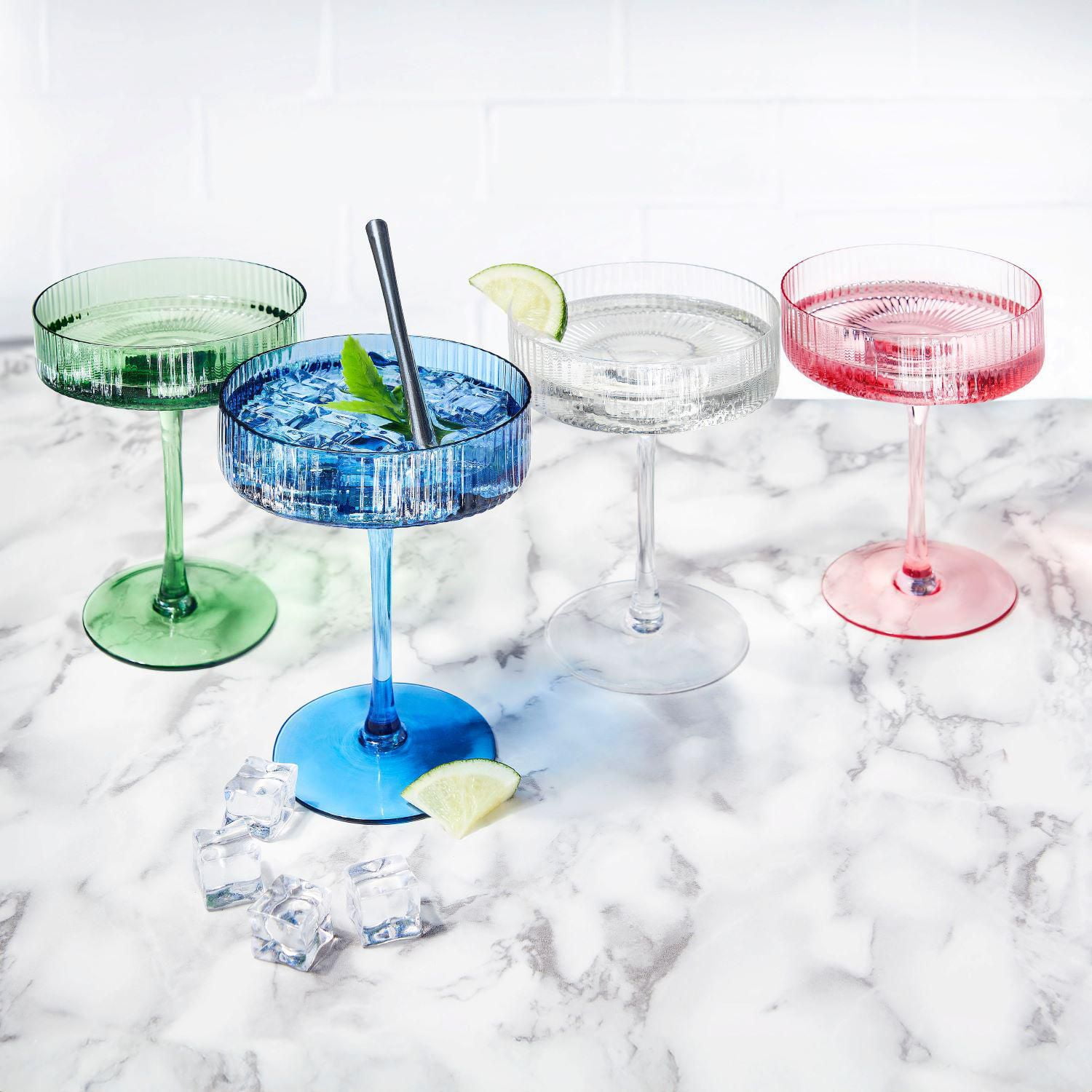 Ribbed Cocktail Coupe 290 ml, Set of 4