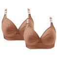 thumbnail image 1 of Bras for Women, 2PCS Womans Printing Gathered Together Large Size Daily Bra Underwear No Rims, 1 of 6