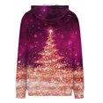 thumbnail image 5 of Chandail à Capuchon Surdimensionné de Noël pour Femmes, Imprimé Mode, Hauts à Enfiler, Manches Longues, Blouse à Capuche, Chandail, Cadeau de Noël en Liquidation, 5 of 5