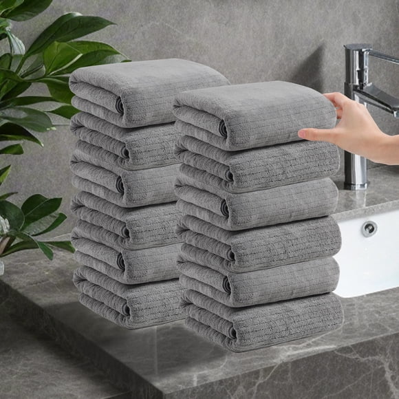 Dvkptbk bath towels 12PCS Bath Towels for Bathroom Thick Soft Absorbent Towel Household Wash Face Gift Towel