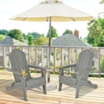 thumbnail image 3 of Gymax Lot de 2 Chaises Adirondack Pliantes pour Patio, Résistantes aux Intempéries, avec Porte-Gobelet, Cour, Gris, 3 of 8