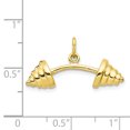 thumbnail image 2 of 10K Yellow Gold Solid Barbell Charm, 2 of 2
