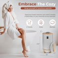 thumbnail image 2 of SereneLife Single Touch Towel & Blanket Warmer with Fragrant Disc Holder and LED Ring, Automatically Shut off Feature, Built-in Timer to Heat Towels for 15, 30, 45, or 60 minutes (Gray / Bamboo), 2 of 5