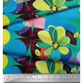 thumbnail image 2 of Soimoi Rayon Fabric Colorful Flowers Clip Art Print Sewing Fabric Yard 56 Inch Wide, 2 of 3