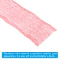 thumbnail image 4 of Unique Bargains 2.4' Wide 2.2 Yards Burlap Ribbon White Lace Roll Wrapping Fabric Crafts Roll Pink 2 Pack, 4 of 6