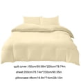 thumbnail image 3 of Washed Cotton Style 4-Piece Bedding Set Full/Queen Size Reversible Comforter Cover with Pillowcases Breathable Soft Bed Set for Dorm Room Home Decor, 3 of 6