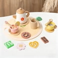 thumbnail image 1 of Simulated Tea Set For Pretend Play Wooden Afternoons Tea Toy With Tray Pastels Style Social Interaction Set Household accessories, 1 of 7