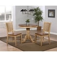 thumbnail image 2 of Sunset Trading Brook Round 36" Farmhouse Wood Pedestal Dining Table in Cream, 2 of 5