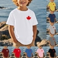 thumbnail image 2 of T-shirt Garçon Fierté du Canada Drapeau Feuille d'Érable Canadienne Col Rond Manches Courtes Blouse Garçon Fête Nationale Imprimé Drapeau Décontracté Garçon Fête du Canada T-Shirt à Imprimé Graphique, 2 of 5