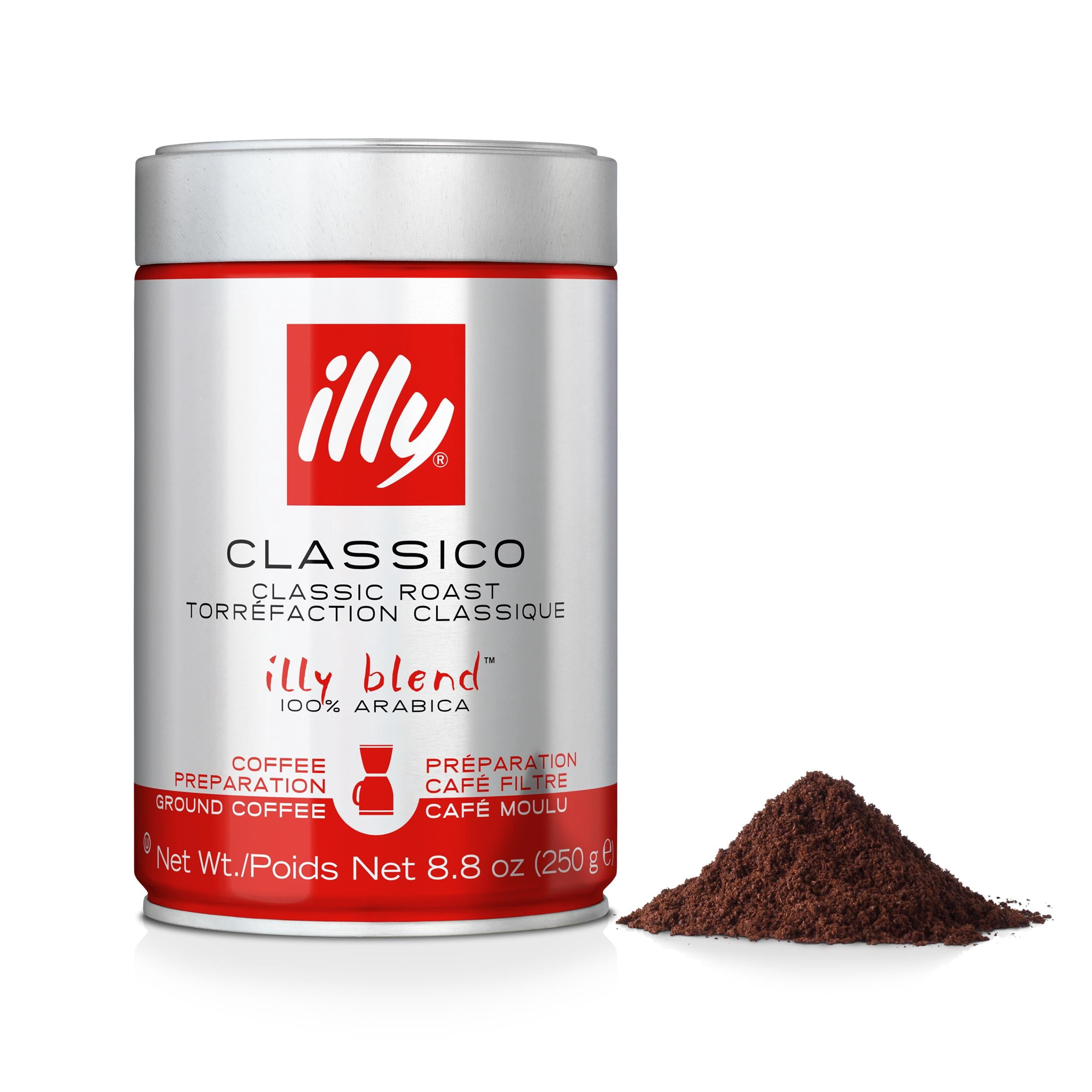 illy Ground Coffee Drip Classico Medium Roast, 8.8 oz
