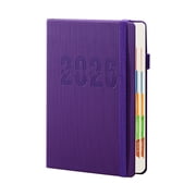 Qiweii 2026 Weekly Monthly Planner - Hardcover Notebook with Thick 80gsm Paper Monthly Tabs, 365-Day Daily Organizer for Work, School, Office Planning, A5 Agenda and Journal