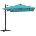 thumbnail image 1 of Outsunny Parasol Suspendu Déporté Carré 8'x8' pour Patio avec Base en Croix Bleu, 1 of 10