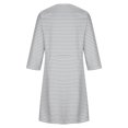 thumbnail image 5 of Vente de Liquidation Robes d'Été pour Femmes 2023 Robe à Manches Longues Imprimée Patchwork Col Rond Fente Midi Ajustée et Évasée Y2K Mode Élégante Fête Boîte de Nuit Plage Bord de Mer Retour à la Maison Robe Trapèze Ourlet Évasé, 5 of 5