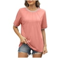 thumbnail image 2 of Soki Vêtements d'Été Décontractés pour Femmes en Liquidation Nouveaux T-Shirts Amples à Col Rond à Manches Courtes, 2 of 9