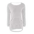 thumbnail image 5 of WZXFASHION Chandails Décontractés Unis à Manches Longues pour Femmes, Blouse, Solde Liquidation 2025, Chandail à Capuchon à Fermeture Éclair Intégrale, 5 of 5