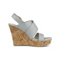 thumbnail image 3 of BLISSFUL STEP Women's Sandals Platform Heels Ankle Strap Wedges Sandals Gray 5.5, 3 of 7