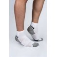 thumbnail image 3 of OTECKA Unisex Performance Quarter Socks with Moisture-Wicking - Cushion Comfort Quarter Socks, White - 3 Packs, Small-Medium, 3 of 5