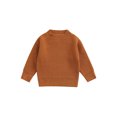 thumbnail image 1 of Faithtur Pull Unisexe pour Enfants Automne Couleur Unie Col Rond Manches Longues Hauts Tricotés, 1 of 9