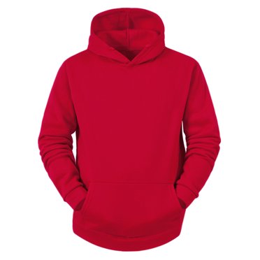INSPIRE CHIC Chandail à Capuchon en Molleton Doublé en Peluche pour Homme avec Poche P Rouge