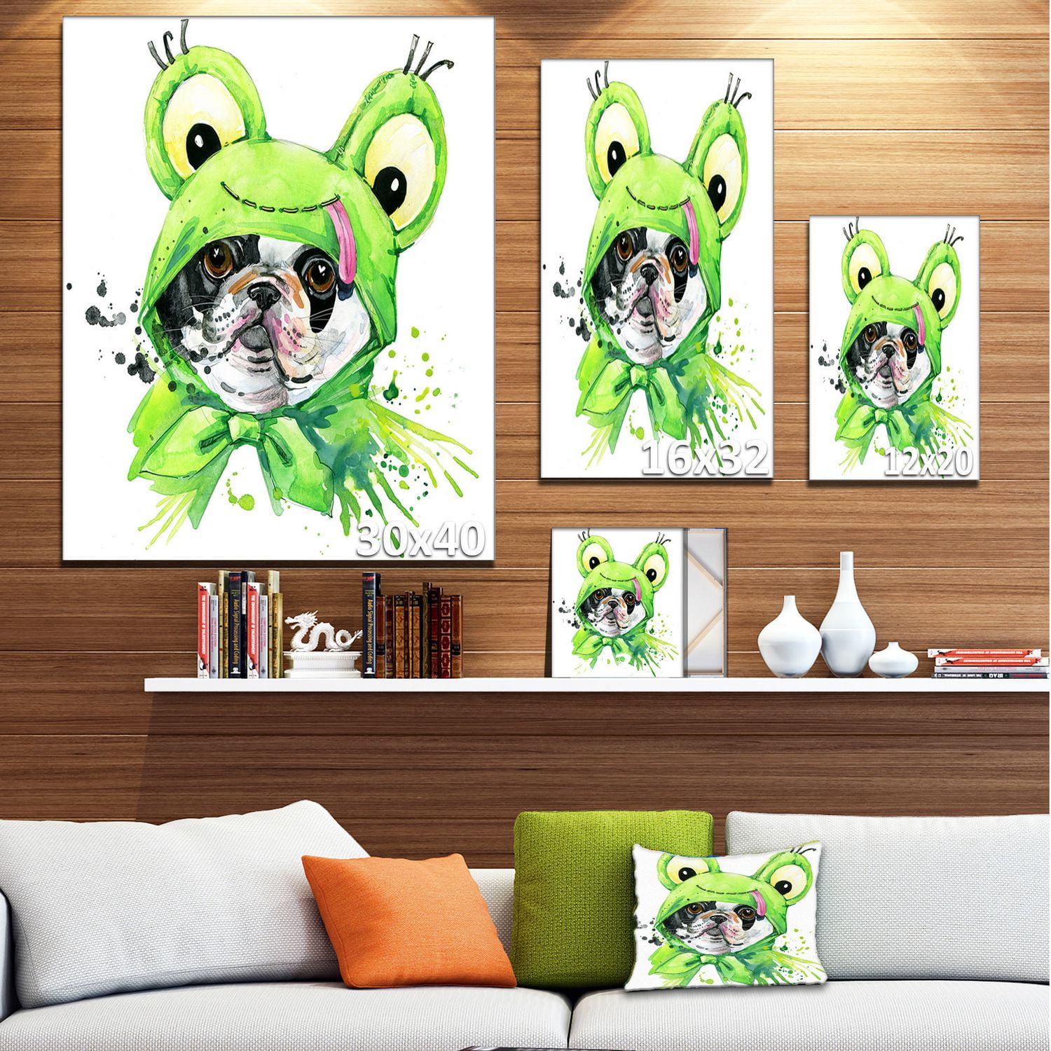 Impression sur toile « French Bulldog Illustration » Design Art