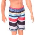 thumbnail image 3 of Barbie Ken Beach Doll Wearing Striped Swimsuit, 3 of 6