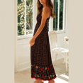thumbnail image 2 of Femmes Bohème V-Cou Bretelles Robe Florale Robe de Plage d'Été, 2 of 12