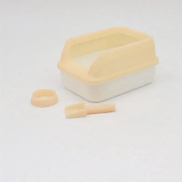 Big Savings! Miniature Cats Litter Box Set With Shovel 1/12 Scale Accessories In Assorted Colors Sales Today Clearance!