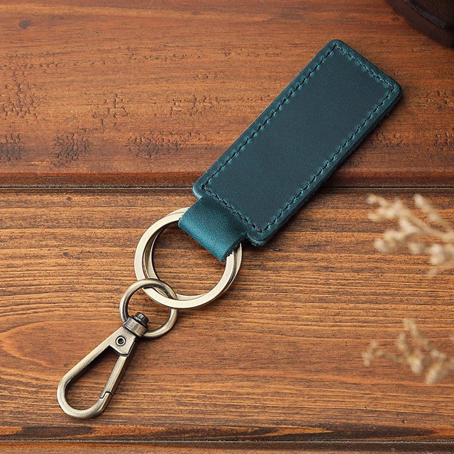 Leather Retro Cowhide Keychain Metal Lobster Clasp Pendant Fashion Personalized Anti-lost Car Keyring Keyholder wholesale