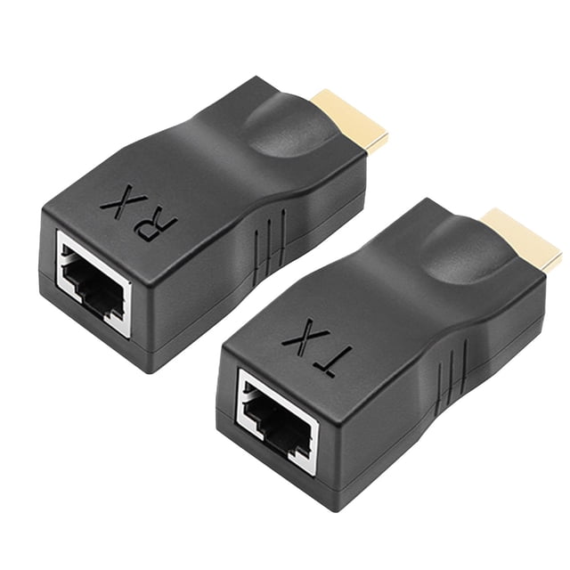 QIDESHIP Hdmi Extender Pair Pack, Paper Single Network Cable To, Extender 1 Pair, Extender Single Cable to High Definition Network 6 Class Transmitter 30M for Home Decoration Accessory