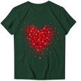 thumbnail image 2 of TIMIFIS T-Shirts à Manches Courtes de la Saint-Valentin pour Femmes Mode Décontractée Col Rond T-Shirt Imprimé Cœur d'Amour T-Shirt d'Été Ample Col Rond T-Shirts, 2 of 4