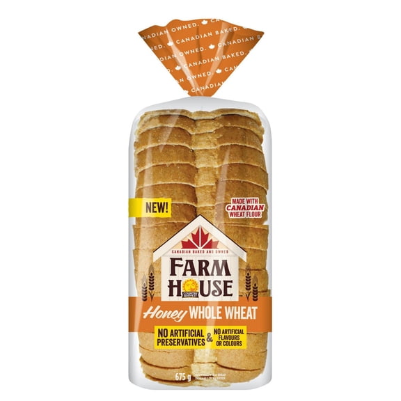 Pain complet au miel Farmhouse, Sans agents de conservation, arômes ni colorants artificiels, 675 g