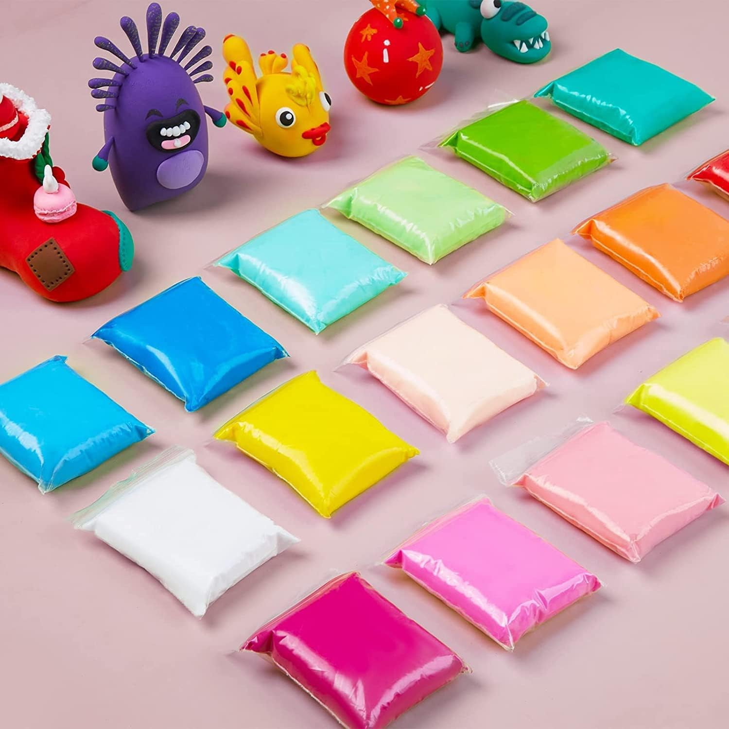 Yimomoyi 48Couleurs Autodurcissante Pâte à Modeler Magique pour Enfants | Pate Autodurcissante, Pâte à Modeler Autodurcissante Magique Non Toxique, Cadeau pour Garçons et Filles âgés de 3 à 12 Ans