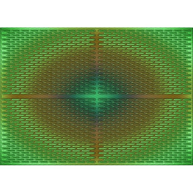Ahgly Tapis Rectangulaire Lavable en Machine Intérieur Transitionnel Vert Armée, 2 Pieds x 4 Pieds