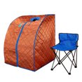 thumbnail image 1 of Durherm Infrared Therapy Indoor Sauna w/ Chair and Heated Footpad, Copper, 1 of 12