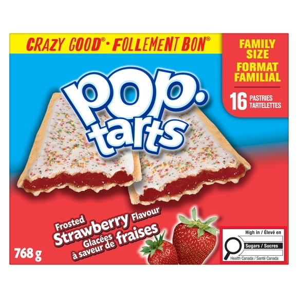 Pop-Tarts® Frosted Strawberry Flavour Pastries, Family Size 768 g, 16 Pastries